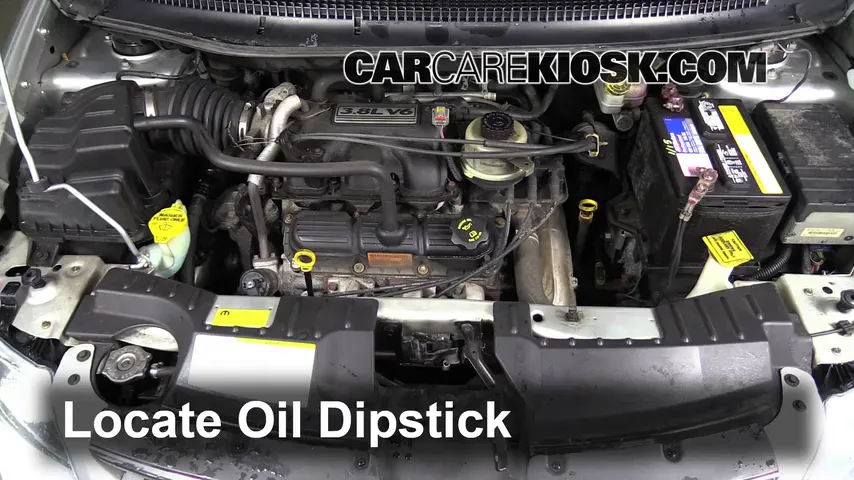 2005 Chrysler Town and Country Touring 3.8L V6 Oil Check Oil Level